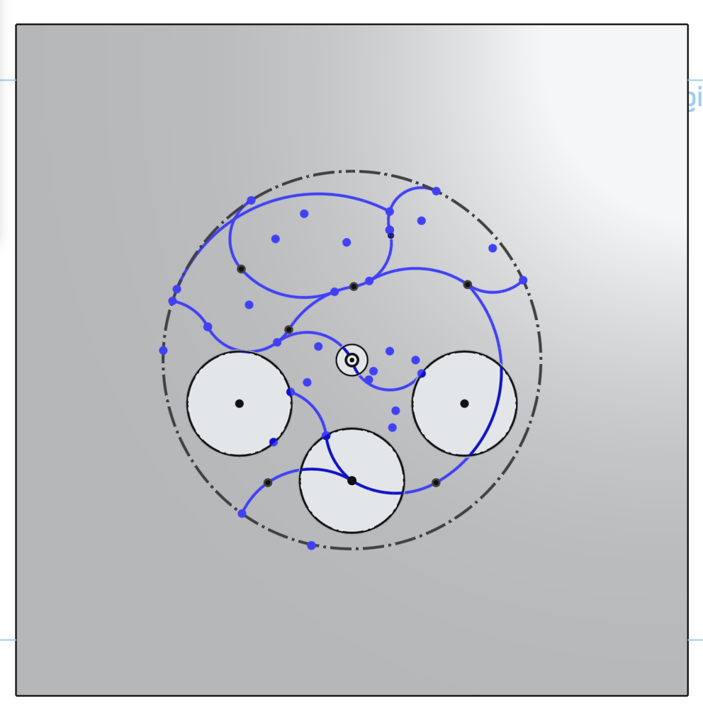 Parametric sketch driving the clock face geometry